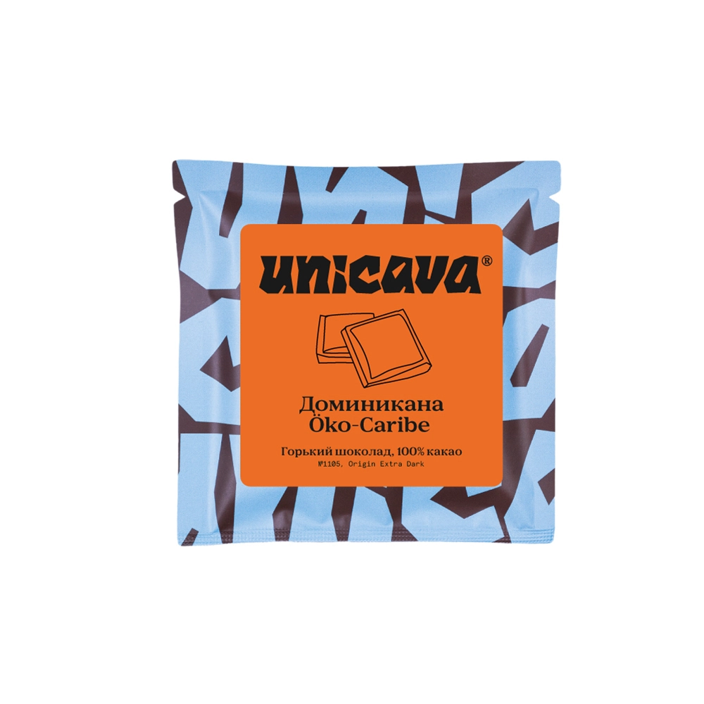 Cacava Горький шоколад Доминикана Öko Caribe 100% какао 50 г Плитка
