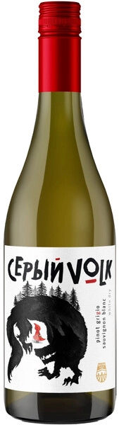 Агора Серый Волк белое сухое 0,75 л. 12% Вино российское с ЗГУ