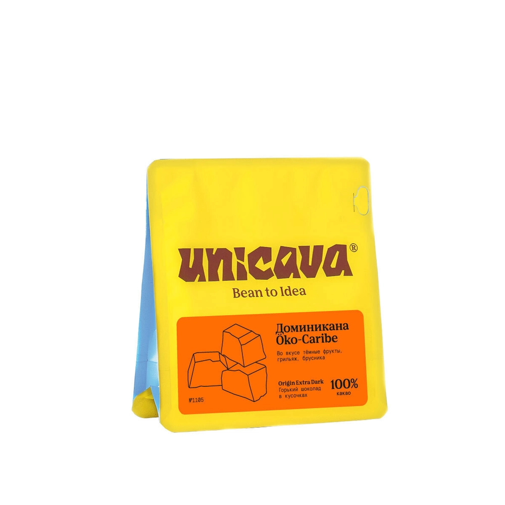 Cacava Горький шоколад Доминикана Öko-Caribe 100 % какао 100 г Кусочки