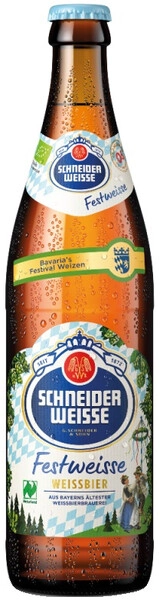 Шнайдер Вайссе ТАП 04 Фествайссе 0,5 л. бут. 6,2% Пиво светлое непастеризованное нефильтрованное осветленное 