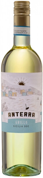 Антерра Грилло белое полусухое 0,75 л. 12,5% Вино сортовое ординарное категории ДОК регион Сицилия