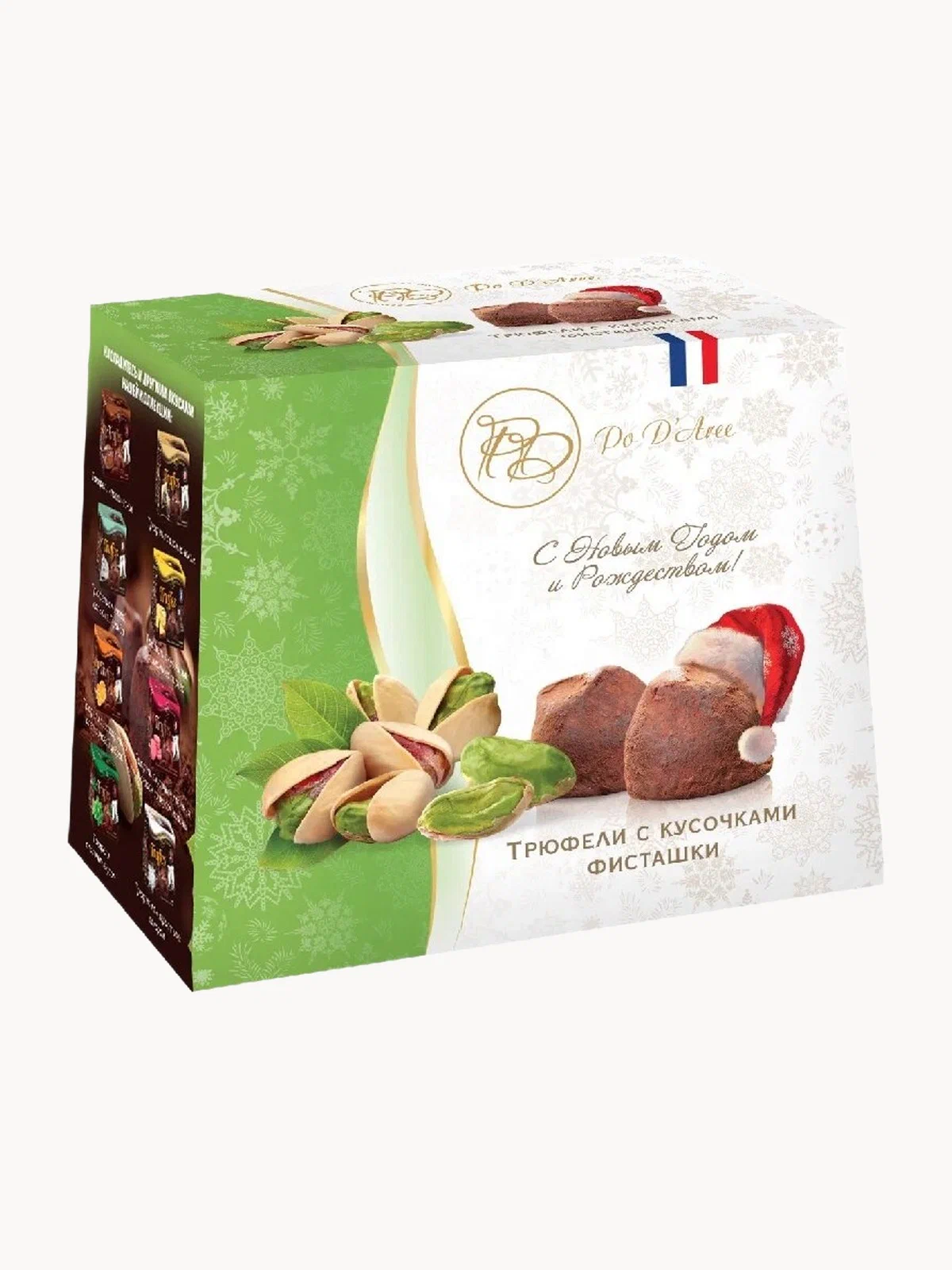 Матез Трюфели с кусочками фисташки НГ 160 г Набор конфет