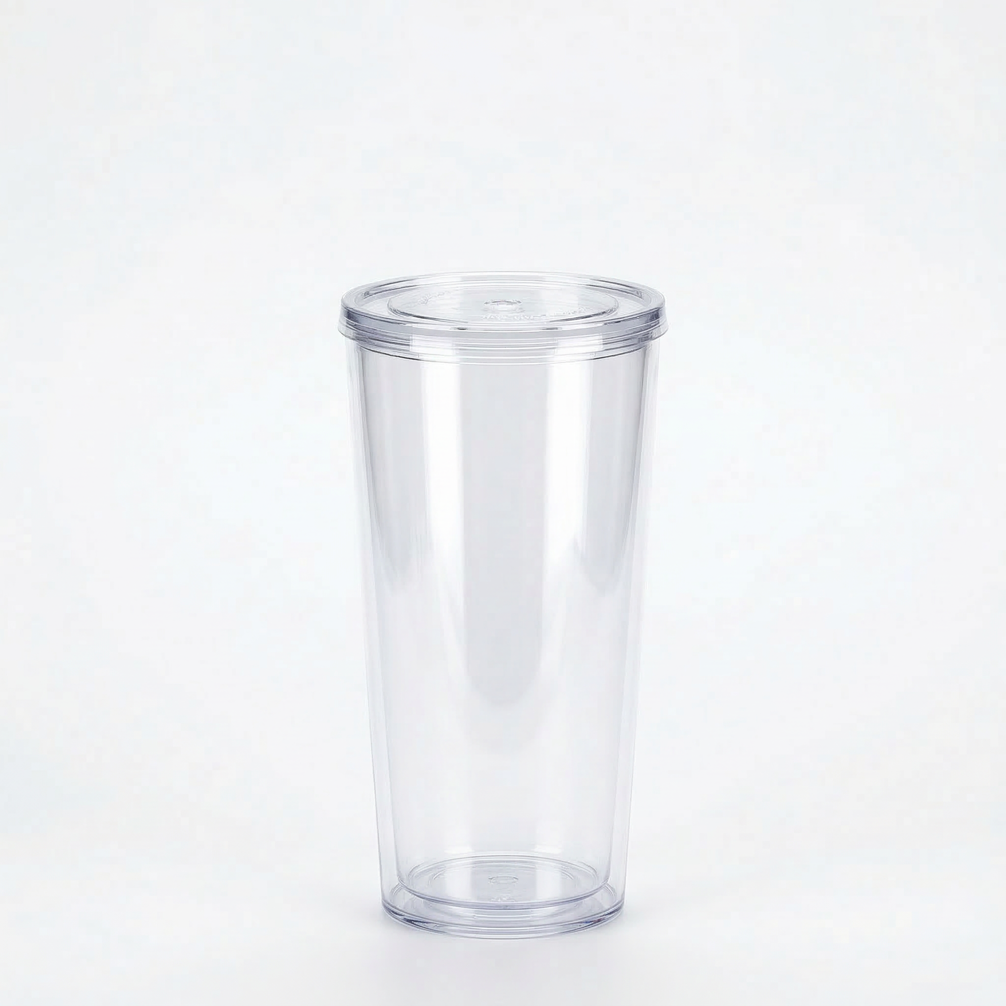 Стакан прозрачный глянцевый с крышкой 500 мл 1шт.