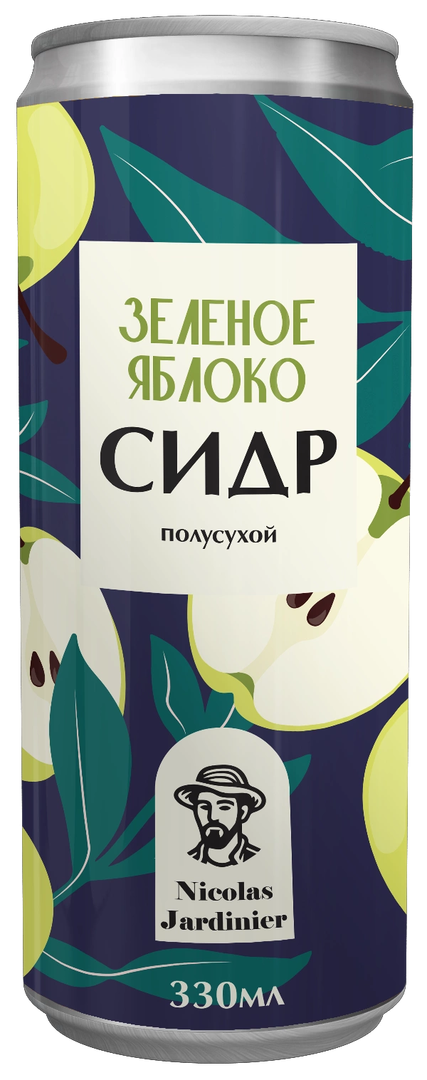 Сидр Николя Жардинье Яблоко 0,33 л. ж/бан. 5,5% Сидр полусухой