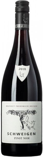 Фридрих Беккер Швайген Пино Нуар 2018 красное сухое 0,75 л. 13,5% Вино сортовое выдержанное