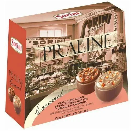 Конфеты SORINI Bauletto Caramel из молочного шоколада c начинкой пралине и карамель 135гр