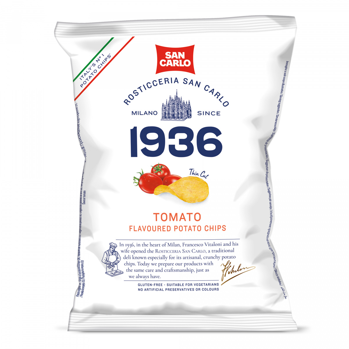 чипсы картофельные сан карло со вкусом томата 50 гр картинка