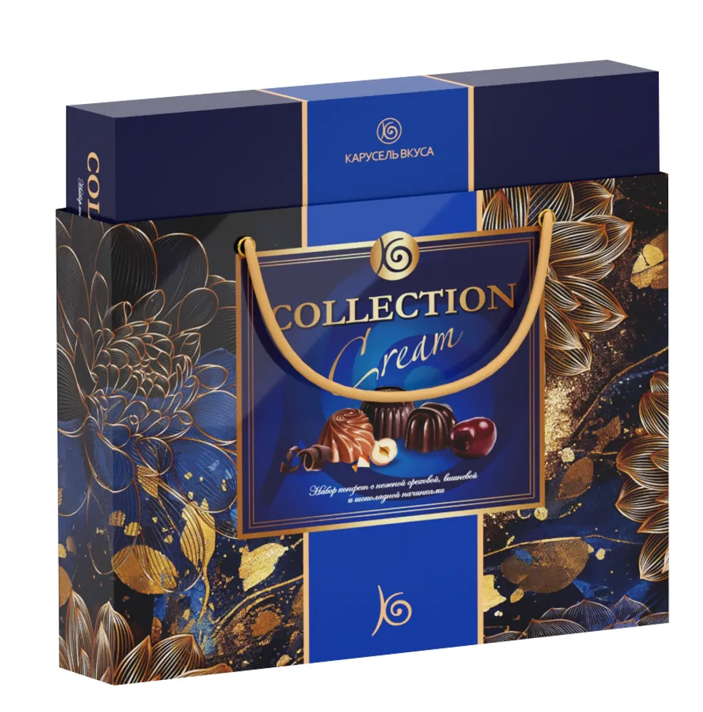 Набор конфет Collection с кремовыми начинками сумочка Синяя 180 г