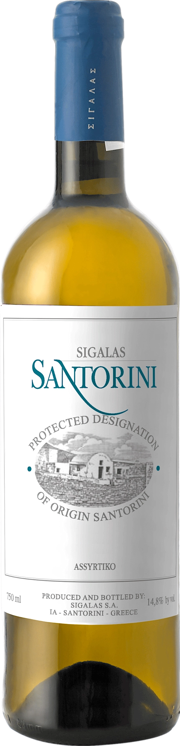 Сигалас Санторини год урожая 2022 белое сухое 0,75 л. 14,5% Вино