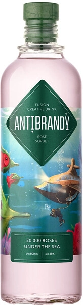 АНТИБРЕНДИ 20 000 РОЗ ПОД ВОДОЙ (ANTIBRANDY 20 000 ROSES UNDER THE SEA) 0,5 л. 38% Спиртной напиток 