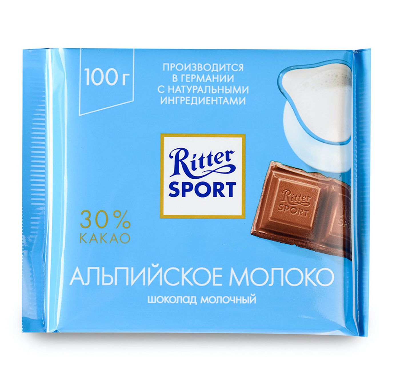 Риттер Спорт Альпийское молоко 100 гр шоколад