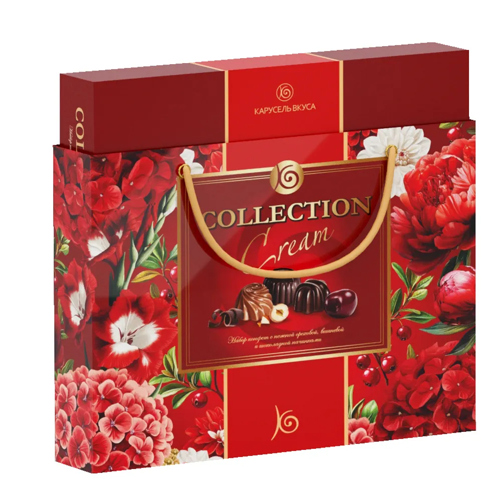 Набор конфет Collection с кремовыми начинками сумочка Красная 180 г