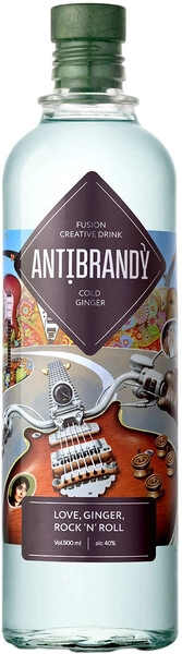 АНТИБРЕНДИ ЛЮБОВЬ, ИМБИРЬ И РОК-Н-РОЛЛ (ANTIBRANDY LOVE, GINGER, ROCKNROLL) 0,5 л. 40% Спиртной напиток 
