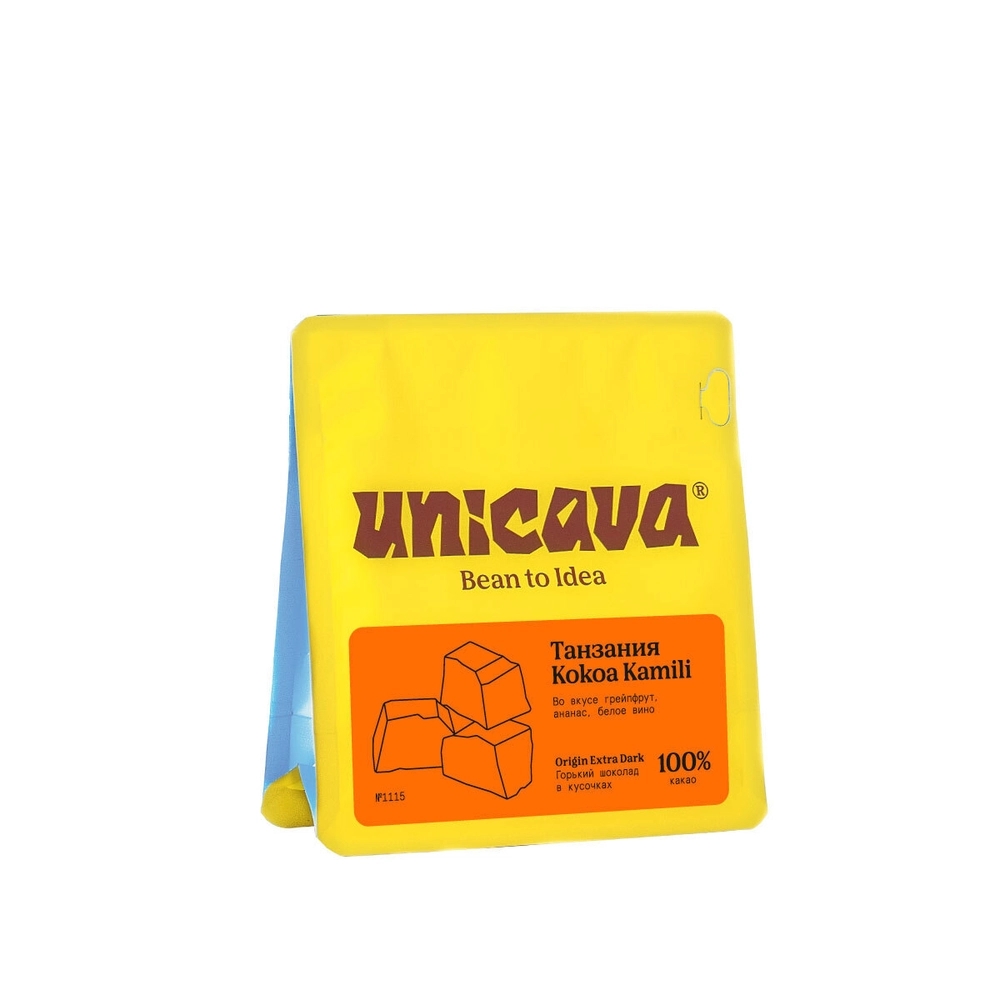 Cacava Горький шоколад Танзания Kokoa Kamili 100% какао 100 г Кусочки