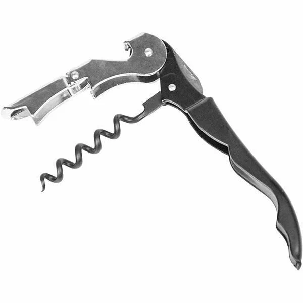 Штопор (Нарзанник) двухступенч. "Пултап`с" сталь нерж, пластик H=15 L=150 В=30мм серебрист., черный